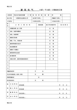 最新分部分项工程验收记录表