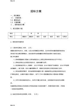 最新房地产公司招标方案资料