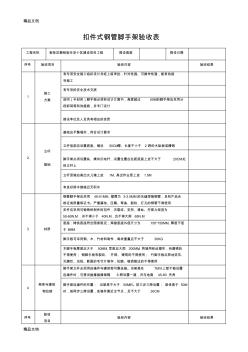 最新腳手架驗(yàn)收表格