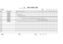 月施工进度计划表 (2)