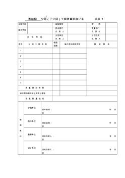 木結(jié)構(gòu)分部(子分部)工程質(zhì)量驗(yàn)收記錄