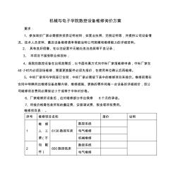 机械与电子学院数控设备维修询价方案4