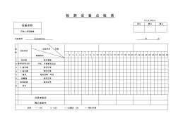 機械設(shè)備點檢表