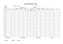 机械钻孔灌注桩施工记录表