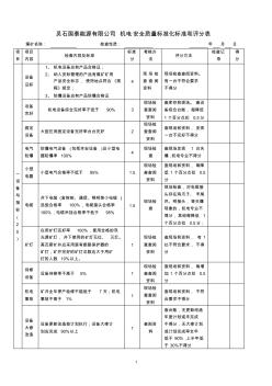 机电和运输标准化表