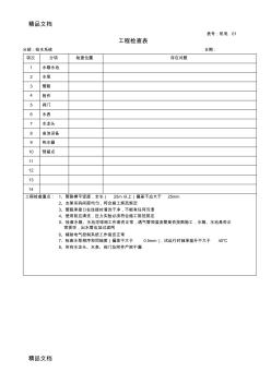 机电工程质量检查表教案资料