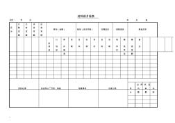 材料部月报表表格模板