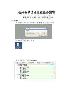 杭州电子评标投标操作流程