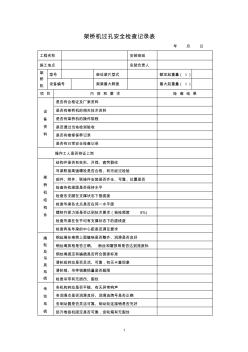 架桥机过孔安全检查记录表