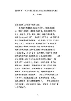 某市推進政務服務政務公開政府信息公開建設的工作報告(送審稿)