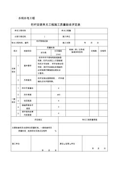 栏杆安装单元工程施工质量验收评定表 (2)