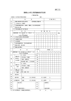 栽植土分项工程质量检验评定表