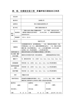 框架质量样板引路验收记录表