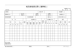 橋梁分部、分項、檢驗批檢查記錄20鉆孔樁鉆進(jìn)記錄(旋轉(zhuǎn)鉆)