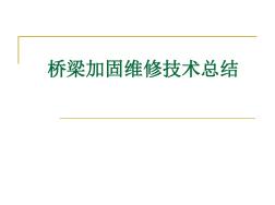 桥梁加固维修技术总结课件