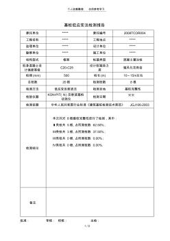 桩基低应变检测研究报告