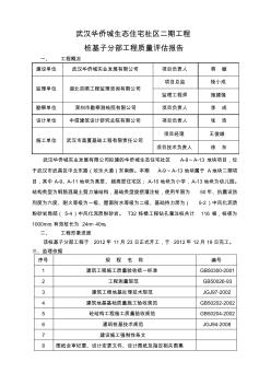 桩基子分部工程评估报告(华侨城)T32