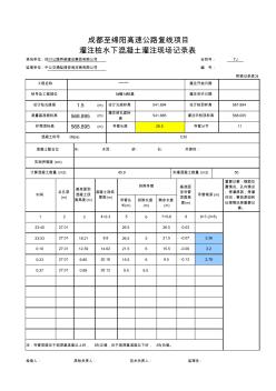 桩基资料傻瓜式填写范例