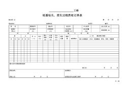 樁基鉆孔、挖孔過程質(zhì)檢記錄表G23