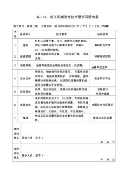 桩工机械安全技术要求和验收表 (2)