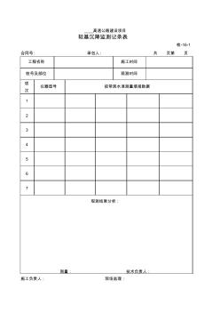 檢-16-1軟基沉降監(jiān)測記錄表