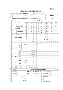 植物材料分项工程质量检验评定表008