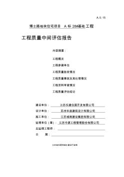 樓基礎(chǔ)驗(yàn)收質(zhì)量評(píng)估報(bào)告