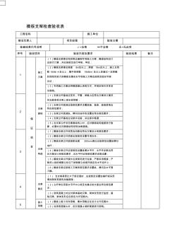 模板支架检查验收表