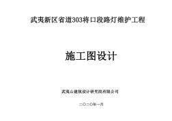 武夷新區(qū)省道303將口段路燈維護(hù)工程