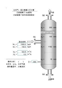 气液分离器设计算表
