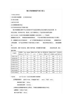 氧化鋅避雷器型號表示含義