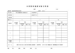水泥胶砂强度试验记录表(样表)