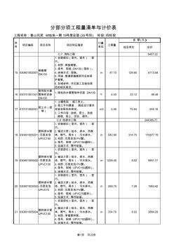 水电、消防、暖通劳务招标清单报价表(投标报价1)