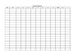 水质分析化验记录表