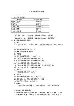 水龙头常用材料及质量标准要求