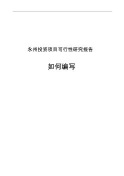 永州项目可行性研究方案报告 (2)