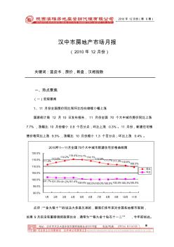 汉中市房地产市场月报(2010年12月份) (2)