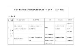 北京市建设工程禁止和限制使用建筑材料及施工工艺目录