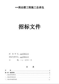 [广东]商业楼工程施工总承包招标文件（118页）