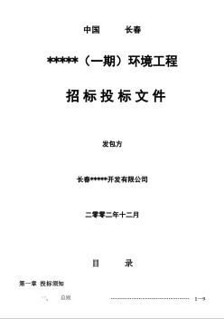 长春某住宅楼环境工程招标文件（2002-12）