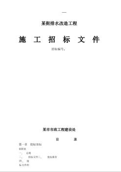 市政工程招标文件实例（南京）