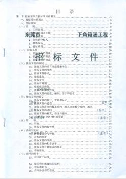 广东省某下角箱涵工程招标文件（2009）