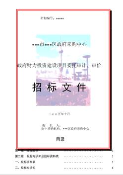 [上海]工程委托审计审价招标文件（实例）