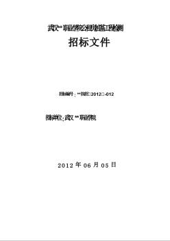 公租房桩基工程检测招标文件(2012年)