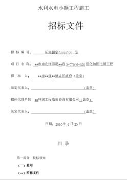 某海堤强化加固工程招标文件