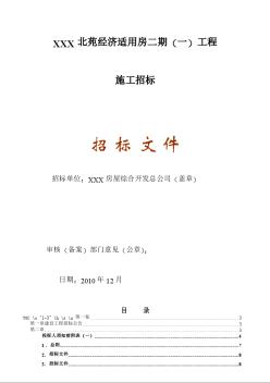 [浙江]2010年经济适用房施工招标文件