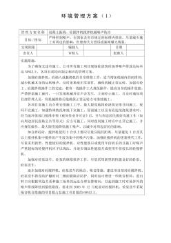 某公司环境管理方案（8个）