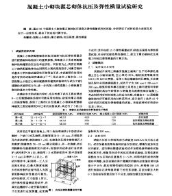 混凝土小砌块灌心砌体抗压及弹性模量试验研究