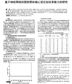 基于神经网络的圆钢管砼偏心受压短柱承载力的研究