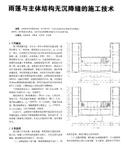 雨篷與主體結(jié)構(gòu)無沉降縫的施工技術(shù)